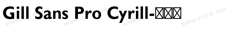 Gill Sans Pro Cyrill字体转换